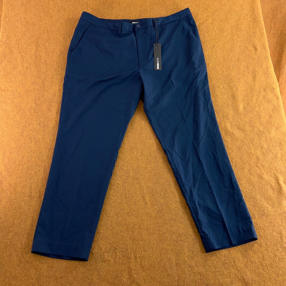 Fashion Nova Men Mens 40 Navy The Modern Stretch Slim Trouser Pants NWT